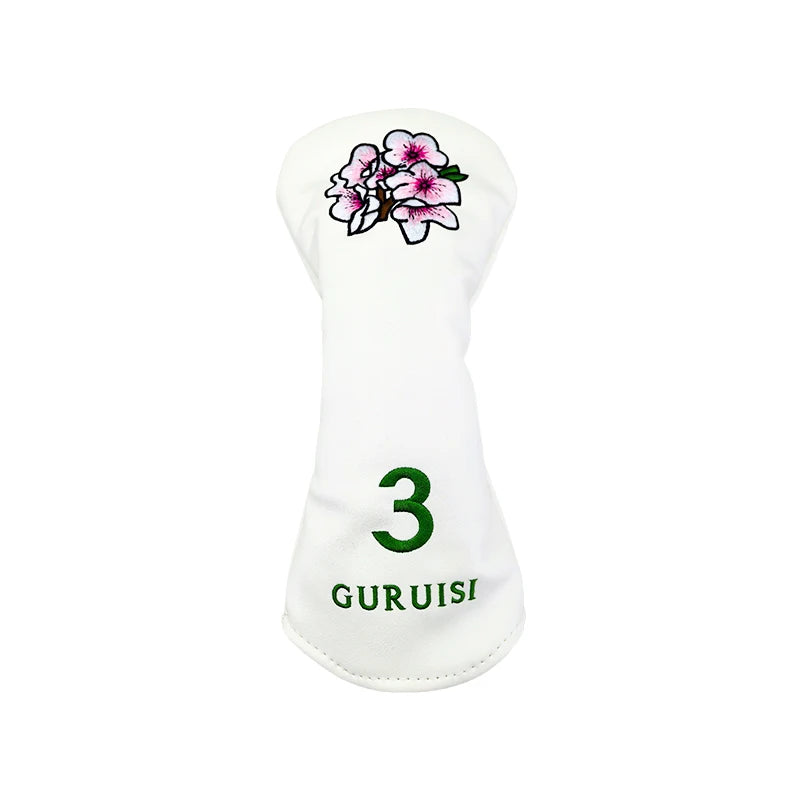 Flower embroidery Golf Club #1 #3 #5 Wood Head covers Driver Fairway Woods Cover Putter Headcover