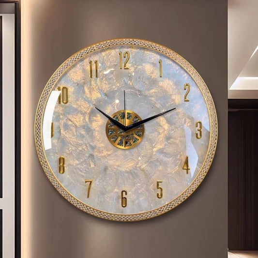 Modern Wall Clocks Luxury Shell Wall Clock Living Room Art Minimalist Clocks Silent Mechanic Watch Home Decoration Accessories