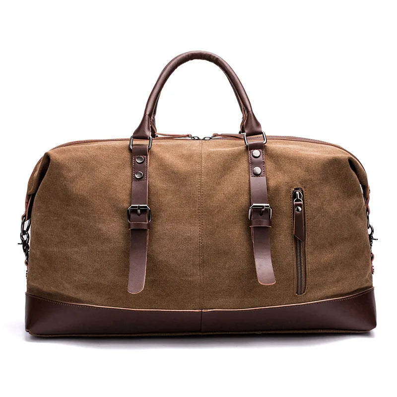 Large Capacity Canvas Leather Men Travel Bags carry on bag Luggage Bag Men Duffel Bag luggage travel bags