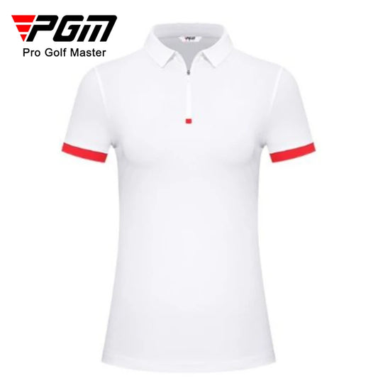 PGM Women Golf Trainning T Shirts Team Clothing Short Sleeve Polo Shirt YF604