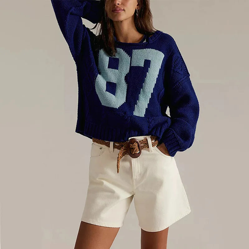 Women Sweaters Autumn Winter Long Sleeve O-neck Knitted Pullover Tops Ladies Elegant Streetwear Female Loose Vintage Knitwear