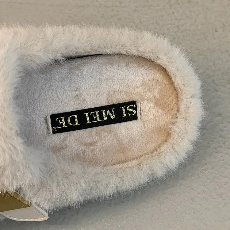 Platform Slippers for Women 2025 New Autumn and Winter High-end Baotou Cotton Slippers