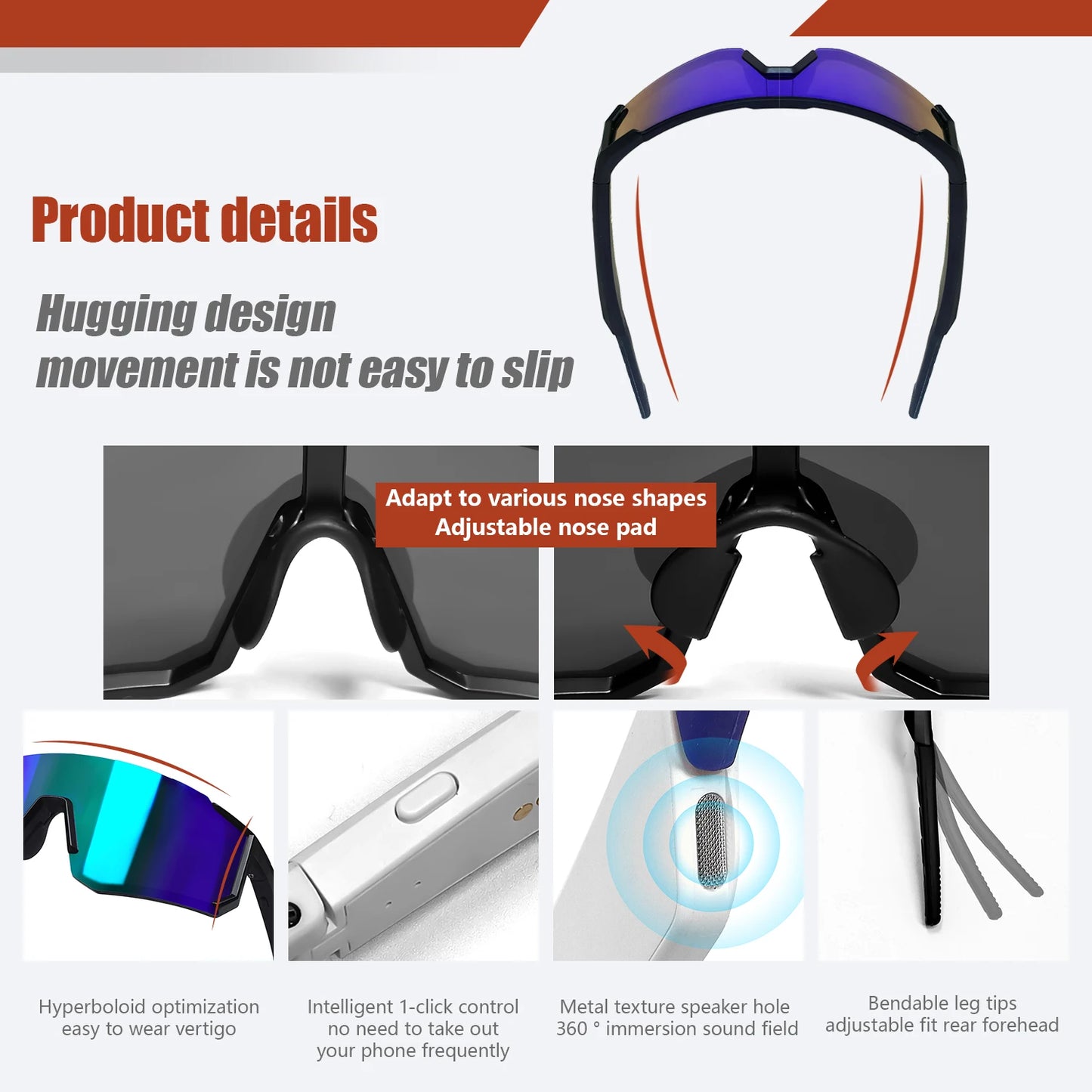 LIGE New Smart Cycling Glasses Men AI Voice Assistant Smart Sunglasses Outdoor Sport Bluetooth Call Music Smart Glasses Women