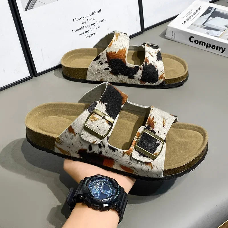 Summer Outdoor Slippers for Men Fashion Comfortable Soft Flat Sandals Men Non-slip Casual Slides Slippers Man sandalias hombre