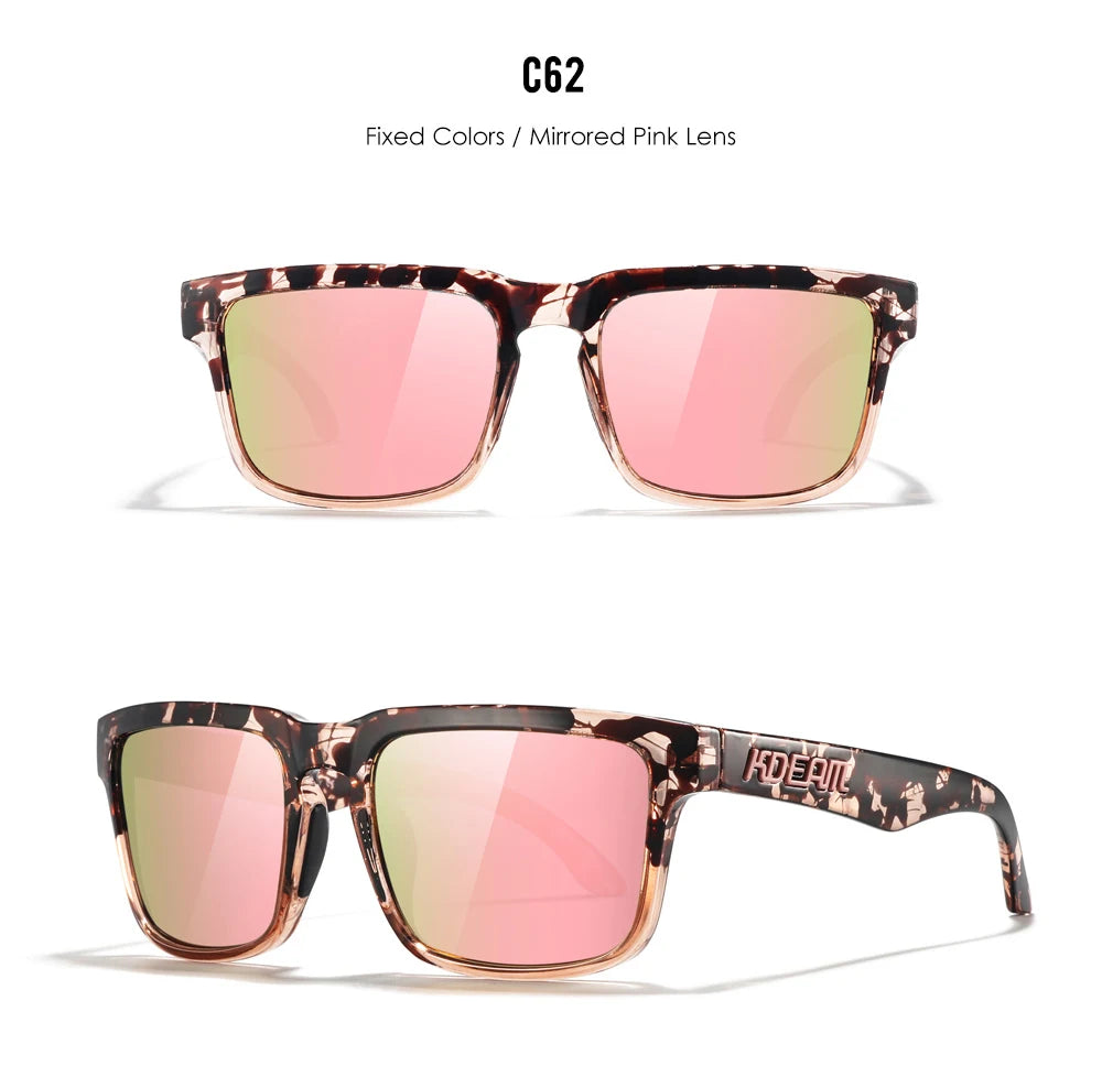 New KDEAM Square Men Polarized Sunglasses For Women Outdoor Sports Activities Glasses Fishing Golfing Eyeglasses With Package