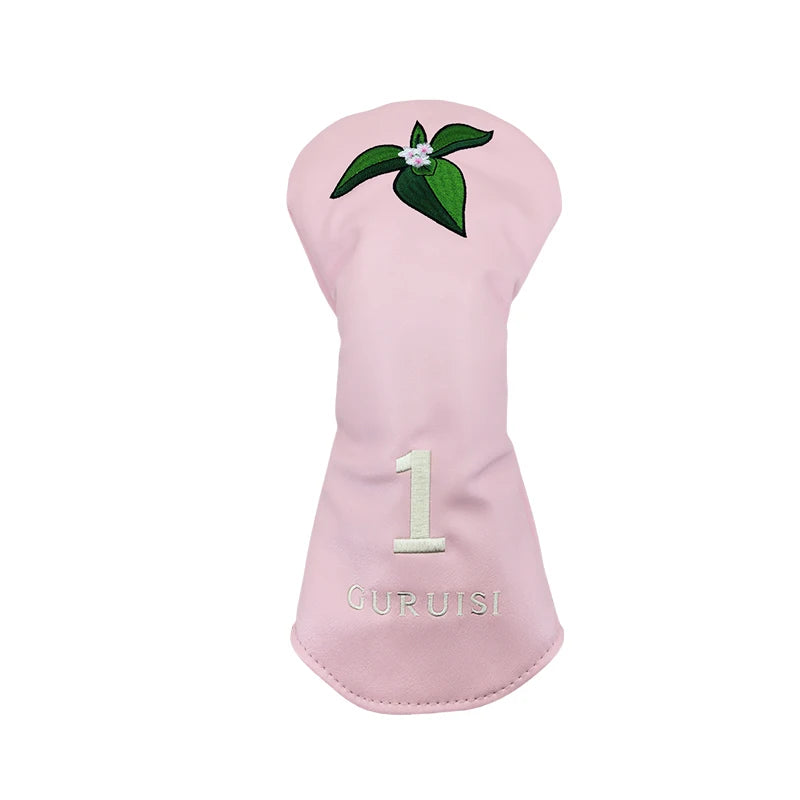 Flower embroidery Golf Club #1 #3 #5 Wood Head covers Driver Fairway Woods Cover Putter Headcover