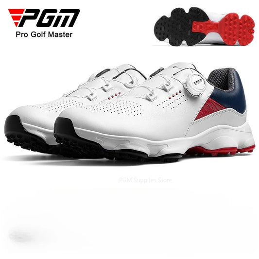 PGM Golf Shoes Men Summer Outdoors Sports Casual Sneakers Shock Absorbent Bottom Knob Lace Anti Slip Breathable