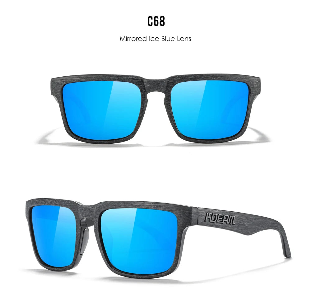 New KDEAM Square Men Polarized Sunglasses For Women Outdoor Sports Activities Glasses Fishing Golfing Eyeglasses With Package