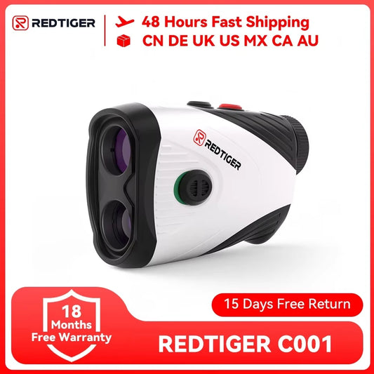 REDTIGER C001 Golf Rangefinder with Slope 1000M 1200 Yards Laser Range Finder Golfing 7X Magnification Rechargeable Range Finder