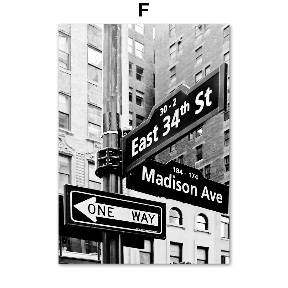 New York City Empire State Building Canvas Painting Black White Nordic Posters Prints Wall Art Picture Aesthetic Room Home Decor