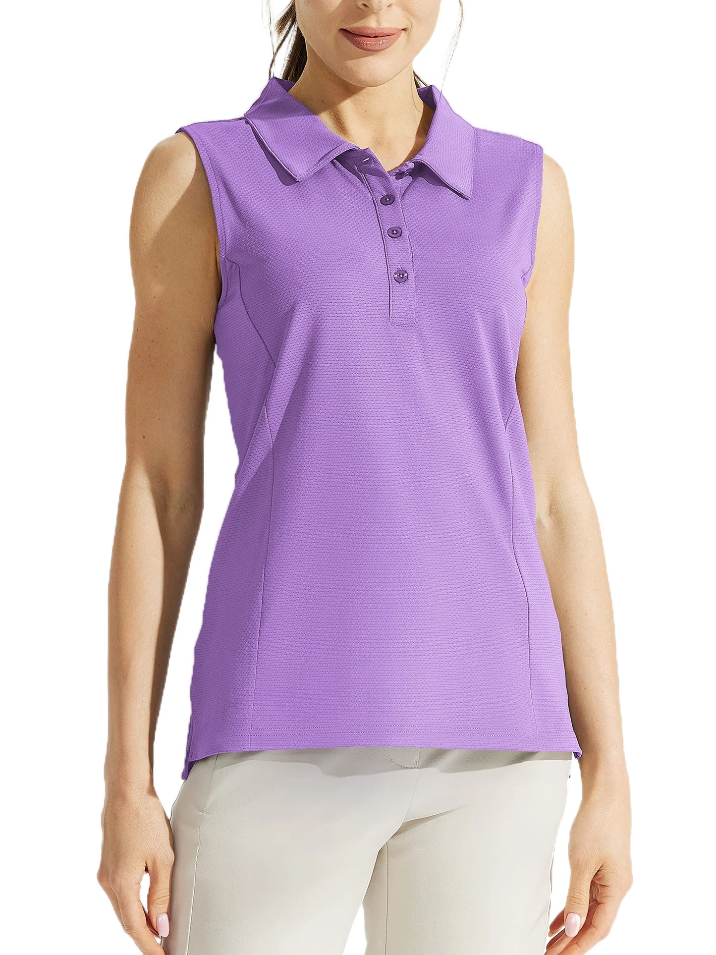 Women Golf Jerseys Sleeveless Polo Shirt UV Protection Loose Fit Short Sleeve Athletic Sportswear Top Tennis Tops  ﻿