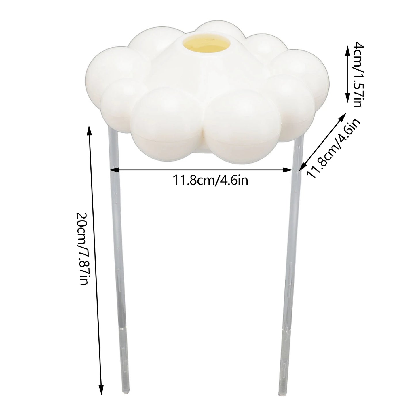 ZK30 Plant Watering Rain Cloud Plastic Plant Watering Devices Automatic Plant Waterer for Gardener Plant Lover White