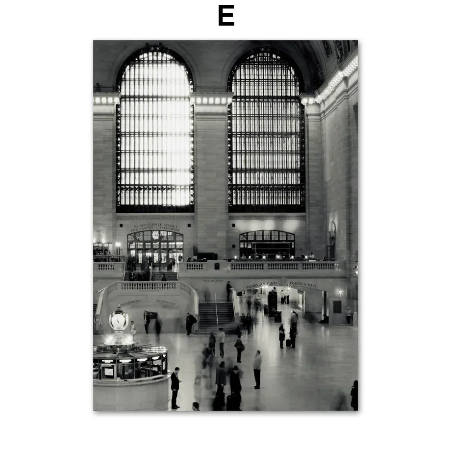 New York City Empire State Building Canvas Painting Black White Nordic Posters Prints Wall Art Picture Aesthetic Room Home Decor