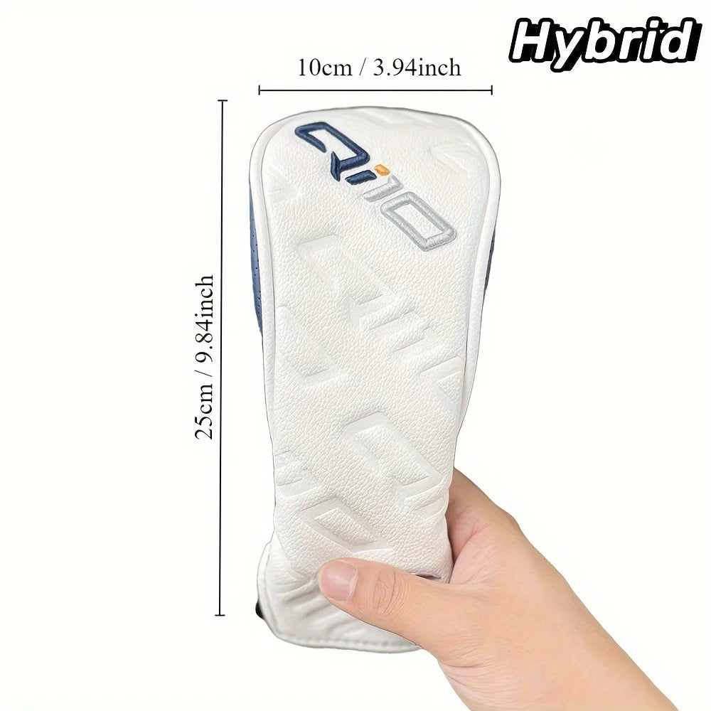 simple style golf club cover PU Leather Soft Durable Waterproof Golf Wood Cover, For Driver, Fairway, Hybrid, Golf Accessories
