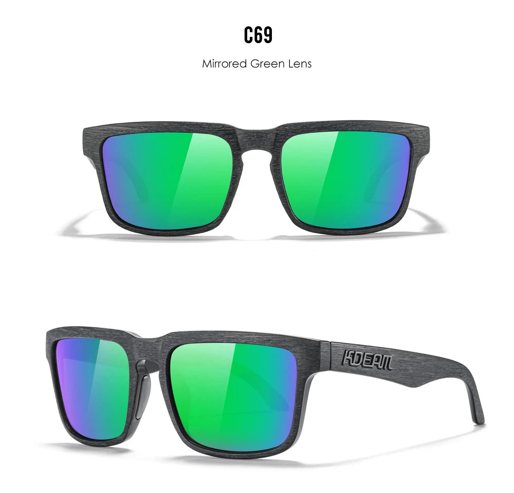 New KDEAM Square Men Polarized Sunglasses For Women Outdoor Sports Activities Glasses Fishing Golfing Eyeglasses With Package