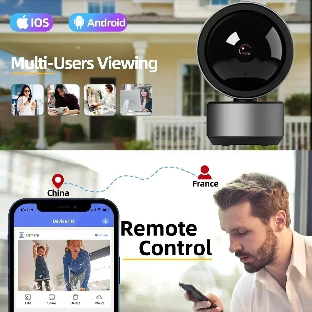Smart Life 5MP IP WiFi Camera Surveillance Security Baby Monitor Automatic Human Tracking Cam Two Way Audio Indoor Video Camera