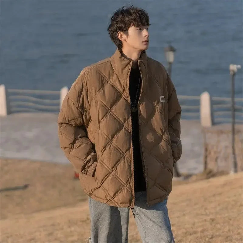 Warm Men's Coats Winter Solid Color Male Jackets Thick Loose Deals Korean Reviews Many Fast Delvery Casual Stylish Joker New In