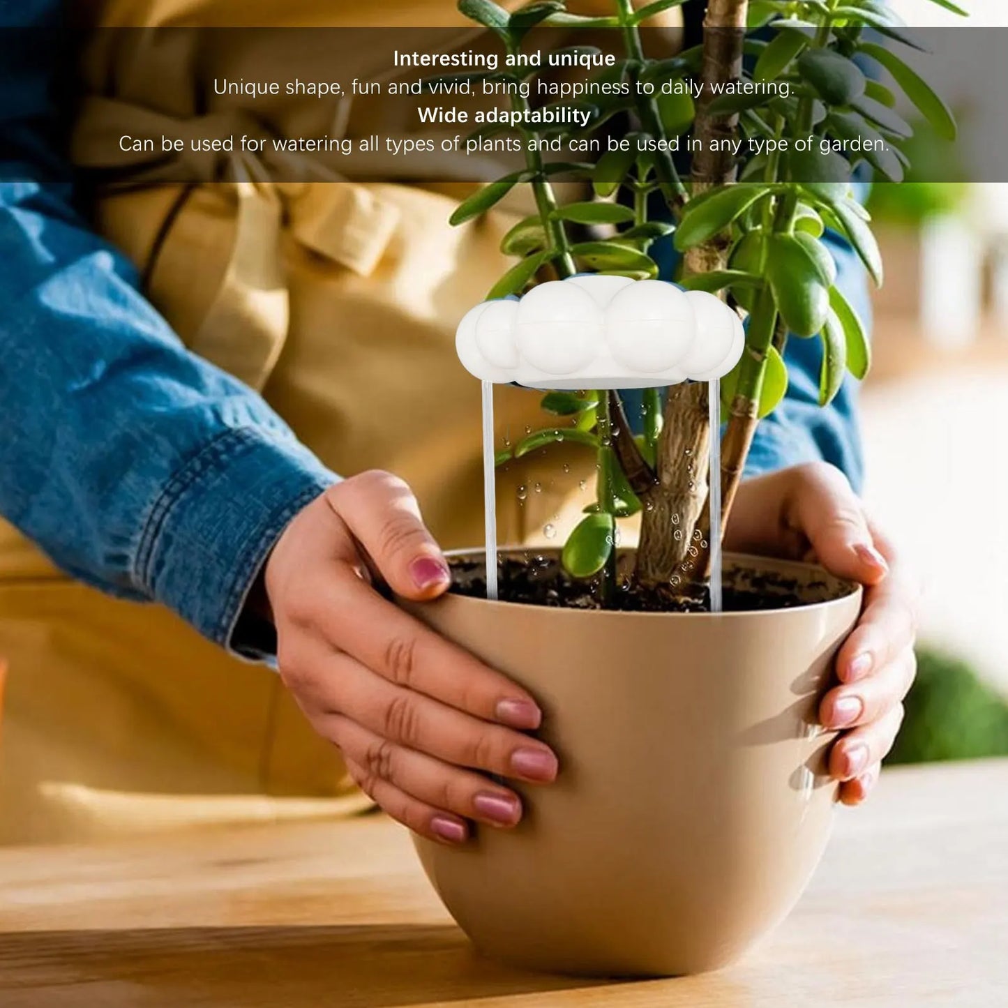 ZK30 Plant Watering Rain Cloud Plastic Plant Watering Devices Automatic Plant Waterer for Gardener Plant Lover White