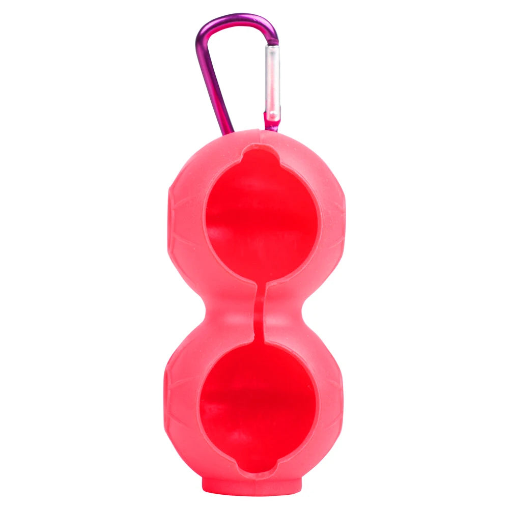 1Pcs Golf Ball Protective Cover Soft Silicone Waist Holder Double Fall Resistant Keyring Golfing Accessories For 2 Balls